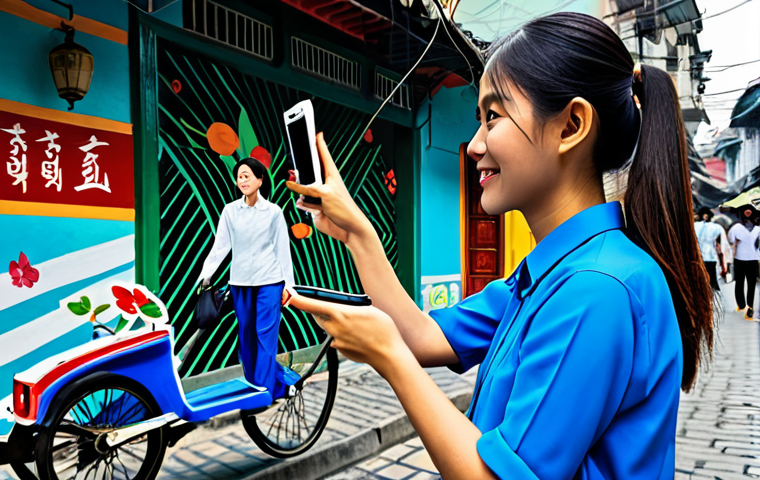 증강현실을 활용한 예술 창작 사례 - AR Street Art in Hanoi**

"A vibrant street art mural in Hanoi's Old Quarter, brought to life with A...