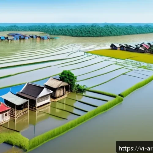 Home 17 증강현실을 통한 기후 변화 교육 사례 - A detailed augmented reality scene depicting future sea level rise along the Vietnamese coastline of...